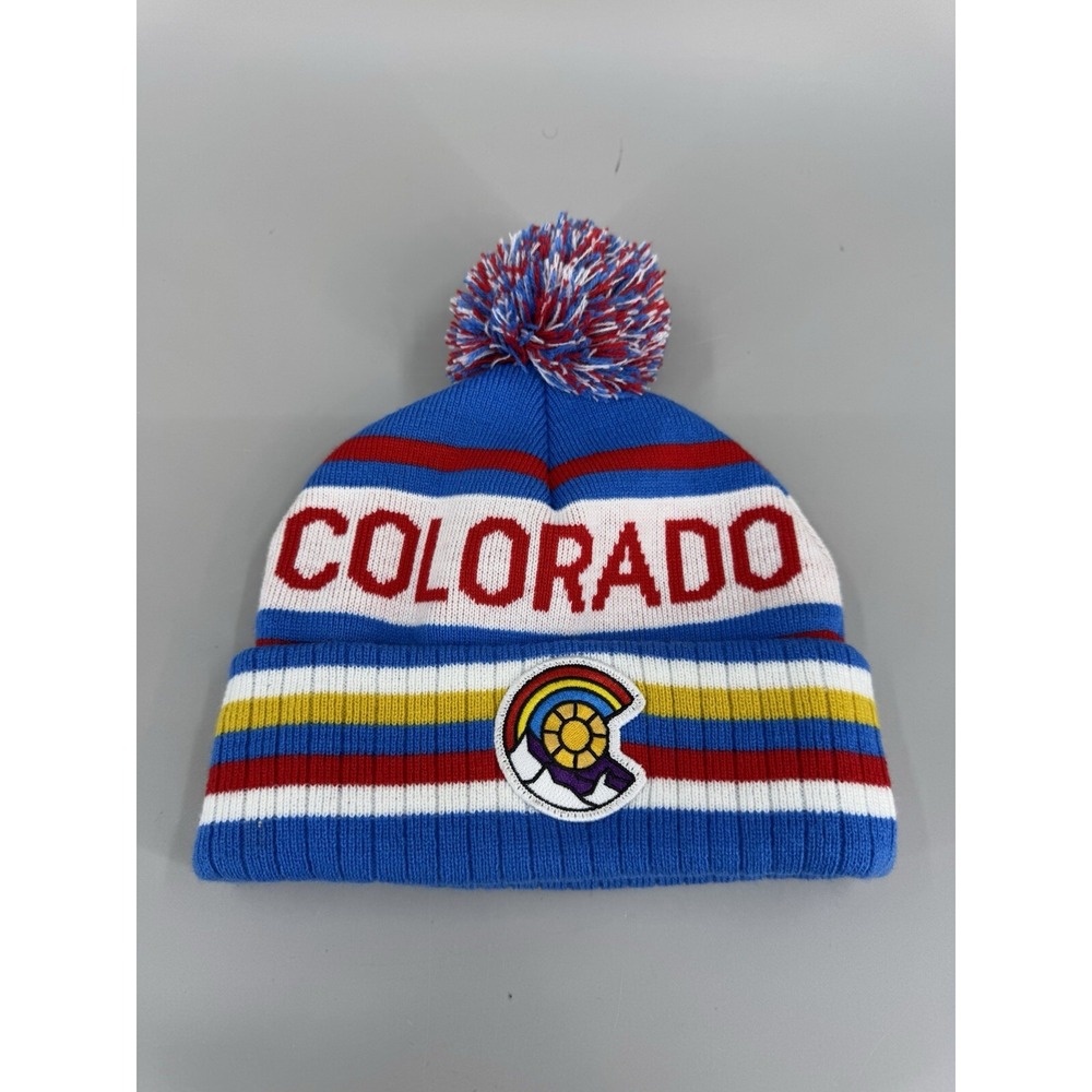 Colorado Women's Pom-Pom Ski Hat Beanie‎ Cap Snowboard Camping Hiking Striped
